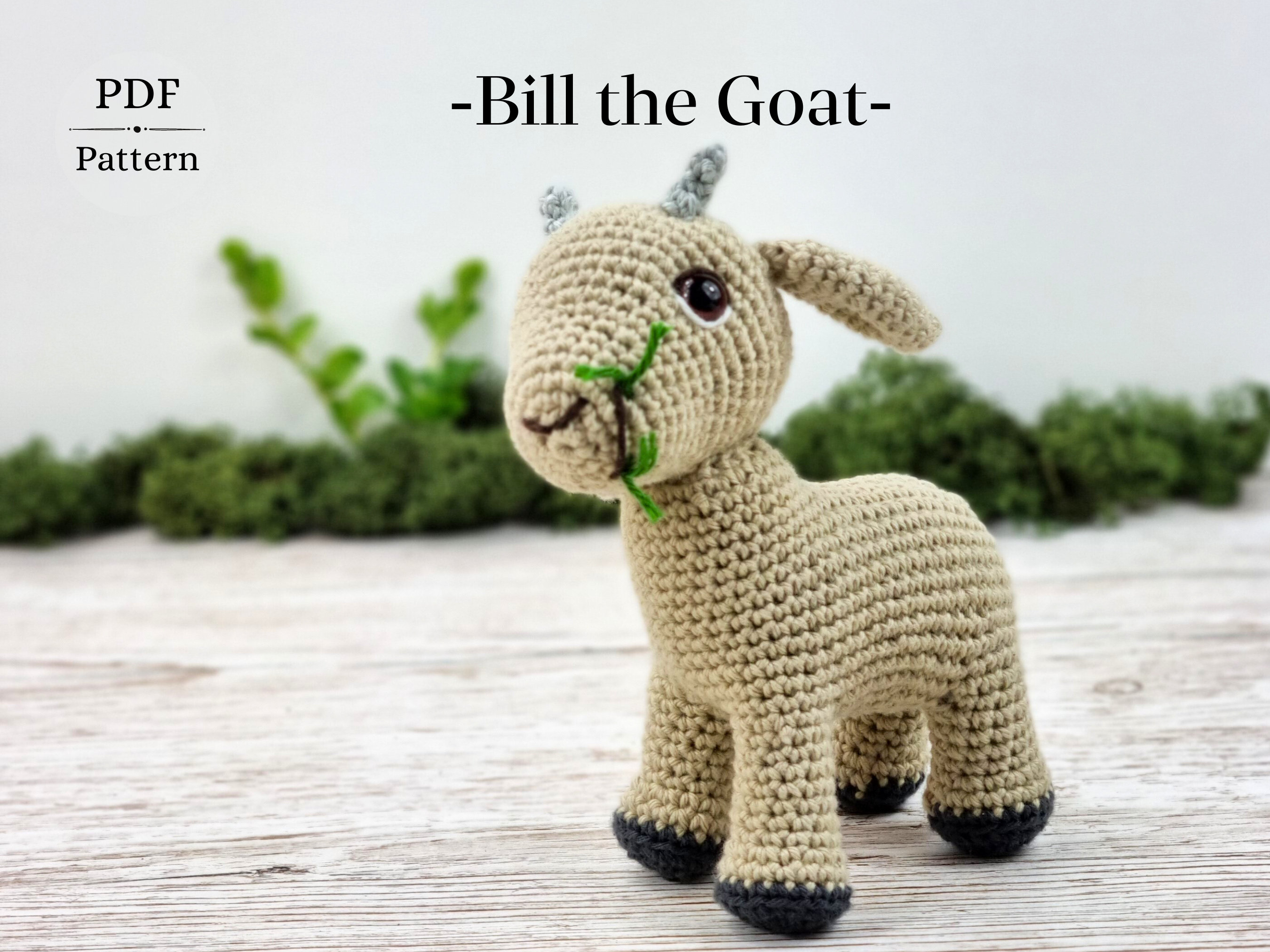 Goat Crochet Pattern: Amigurumi Billy Buck Toy