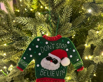 Ugly Christmas Sweater Ornament Variation 1