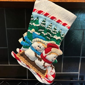 S&#39;more Sledding Christmas Stocking