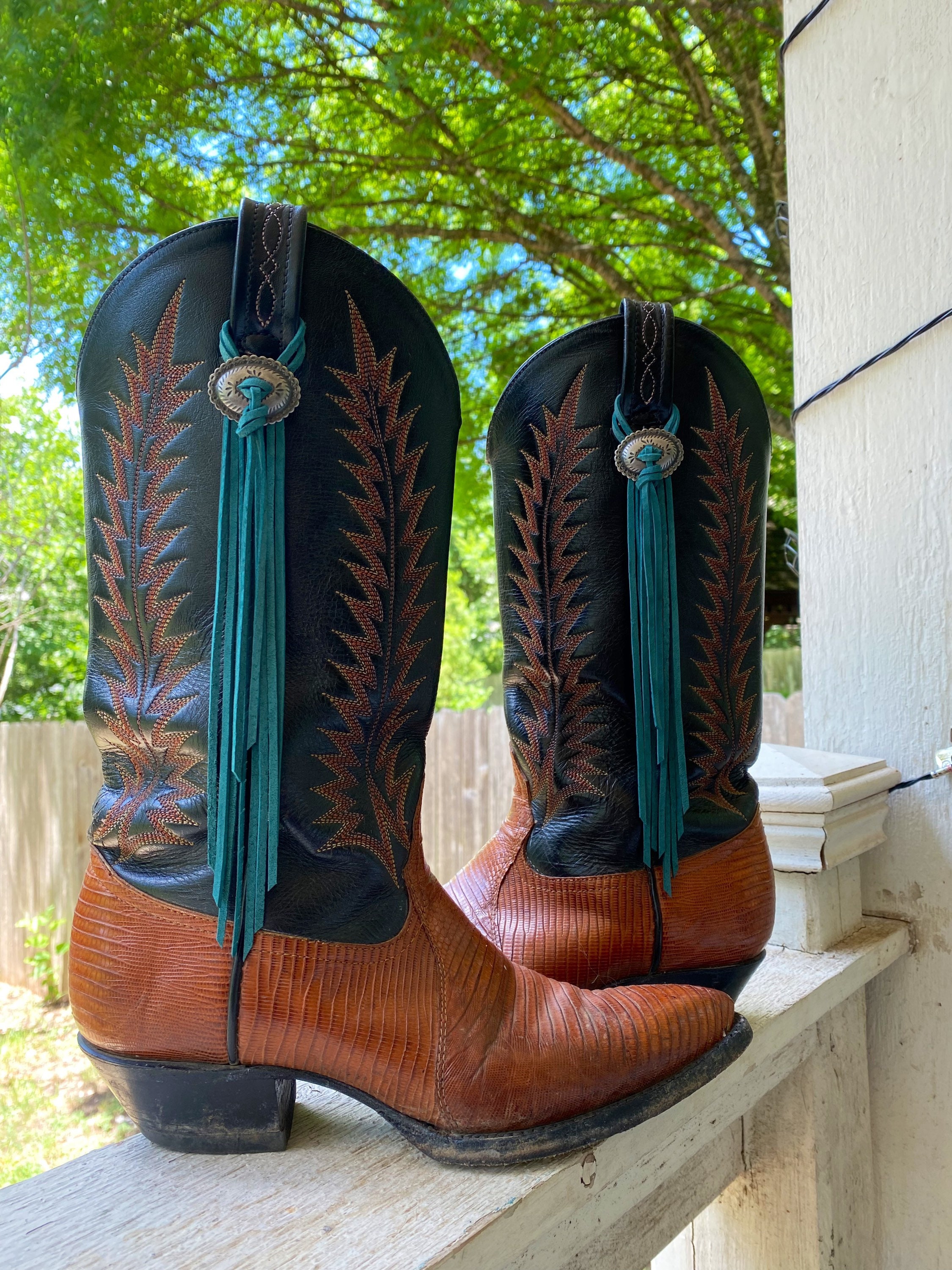 leather boot tassels