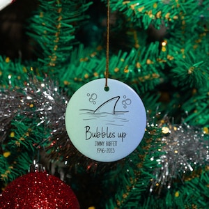 Bubbles Up Christmas Ornament - Jimmy Buffett Gift - Parrot Heads Club - Jimmy Buffett Ornament - Tropical Holiday Decor