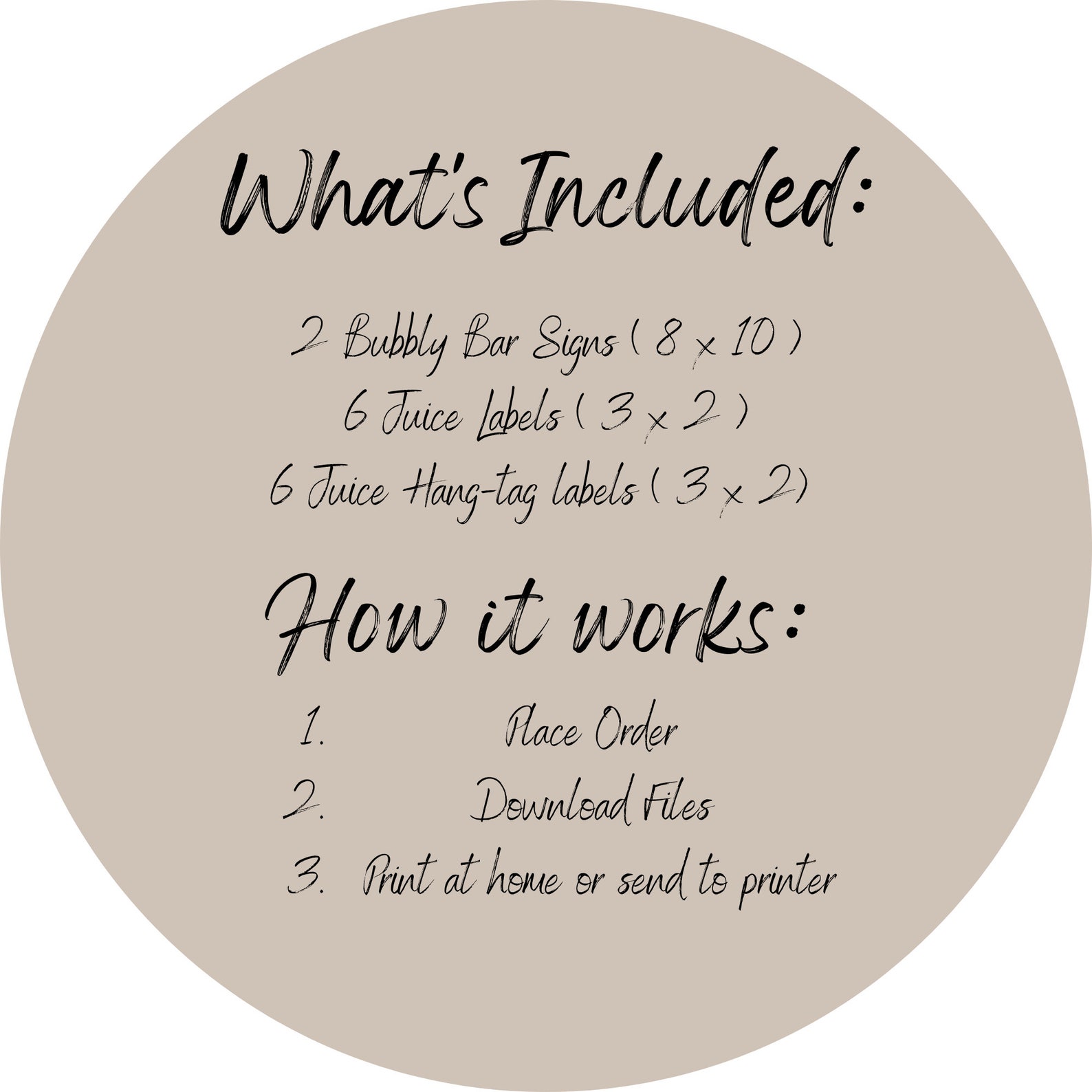 Bubbly Bar Printable Templates, Bubbly Bar Sign, Bridal Shower ...