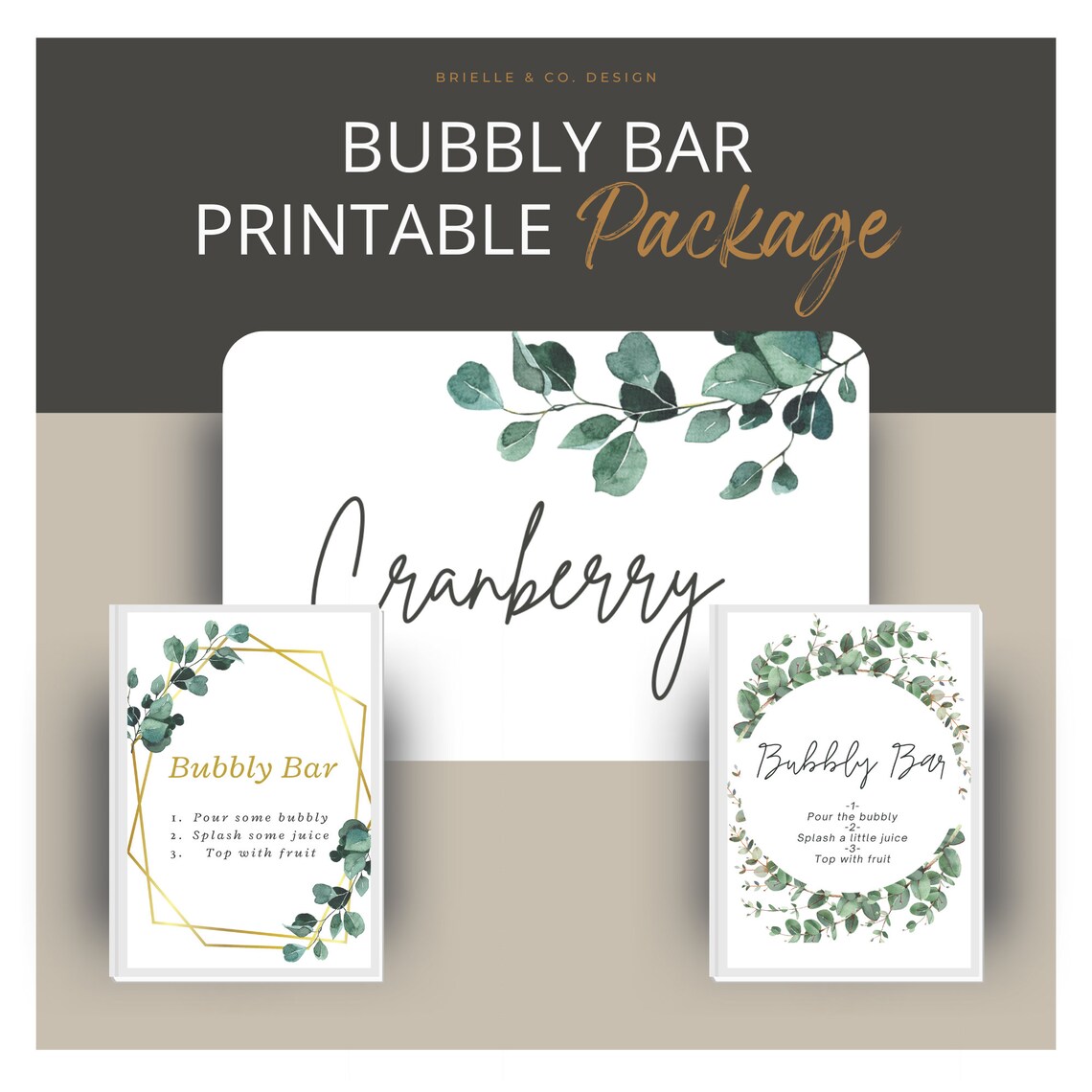 Bubbly Bar Printable Templates, Bubbly Bar Sign, Bridal Shower ...
