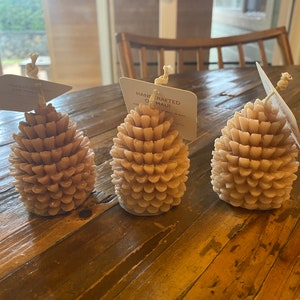 Pinecone Beeswax Candle
