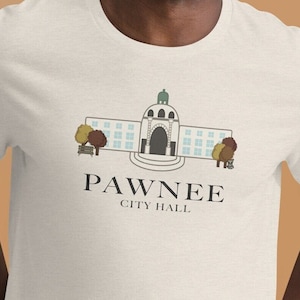 Parks and Rec T Shirt Gift Pawnee Fan Art Parks and Recreation TV Show Pawnee City Hall