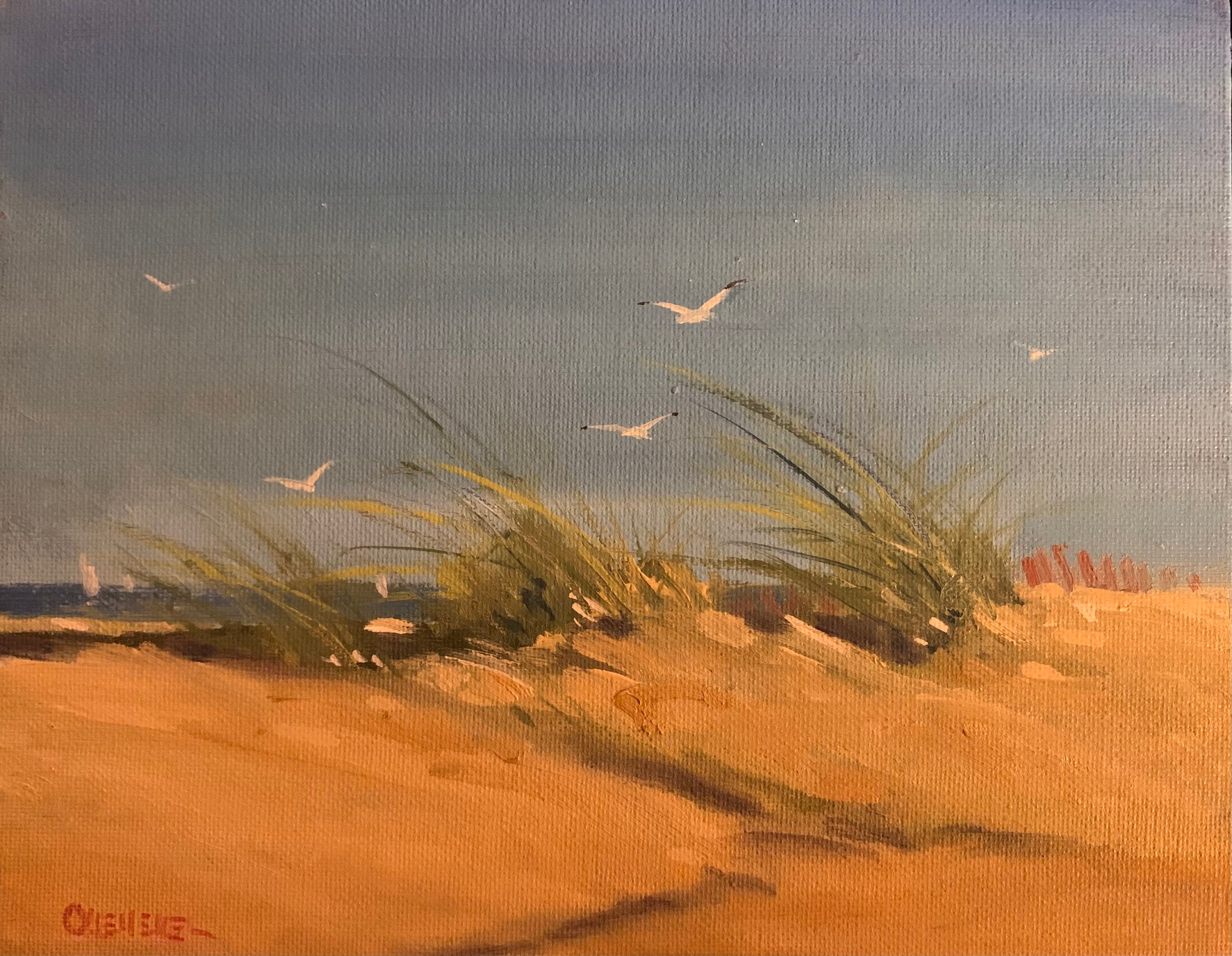 Beach Dune ORIGINAL OIL PAINTING of a beautiful beach scene Etsy