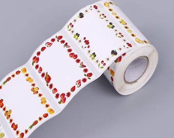 Fruity Colourful Labels Label Pantry Jam Jar  multi use Stickers