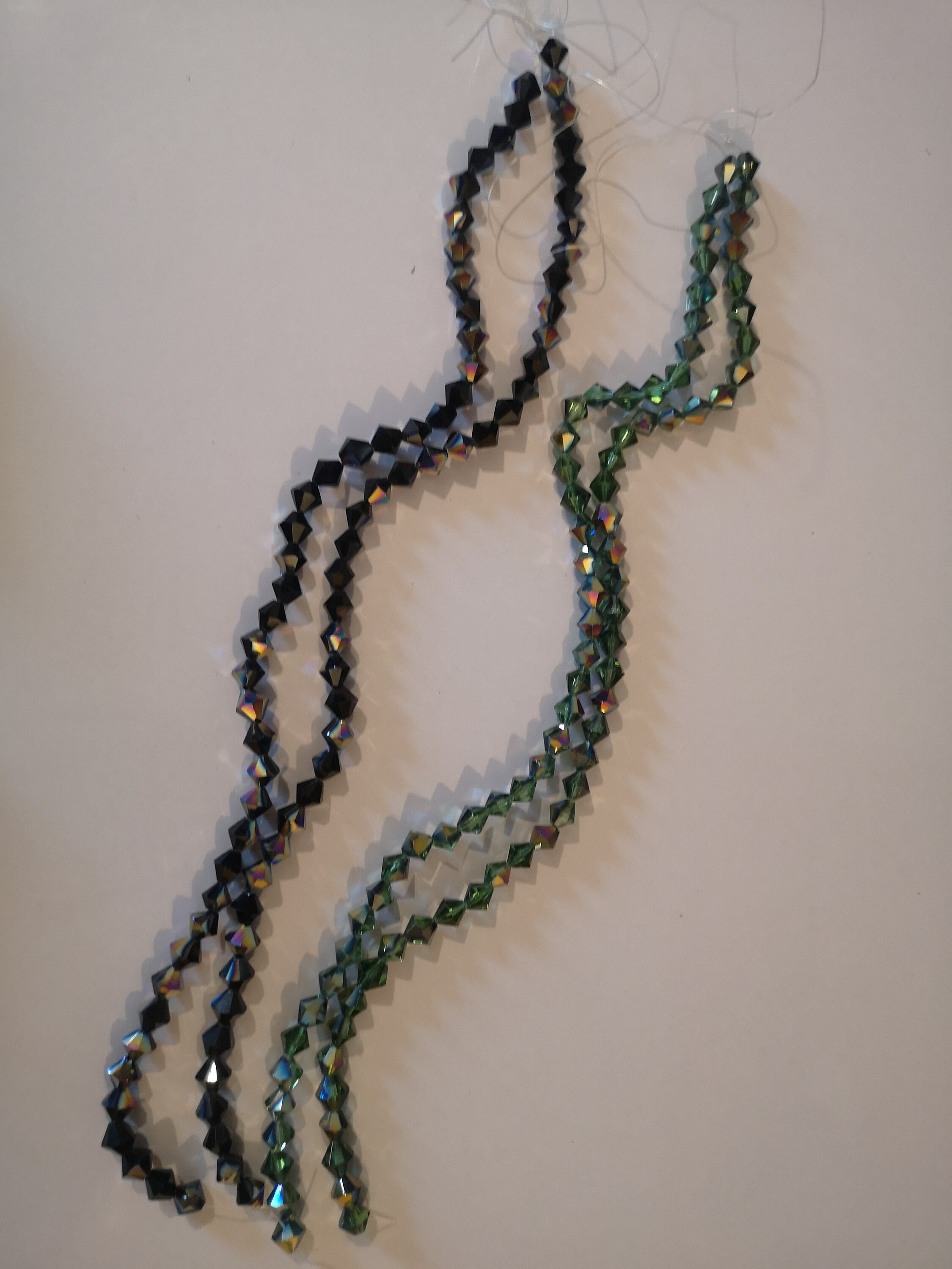 Handmade iridescent bead strings for crafts and jewellery Etsy
