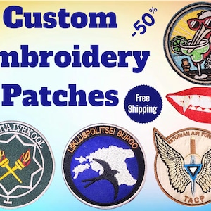 Customized Embroidery Patches,Embroidery Patches ,Logo,Custom Iron On Patches,Custom Sew On Patches,Text Patches, Personalized Patches,Bags
