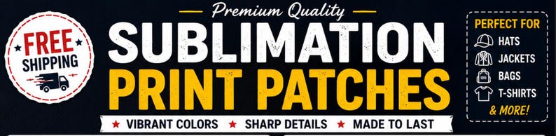 Custom Sublimation Print Patches | Full Color Logo, Hat, Jacket, Bag Patch image 10