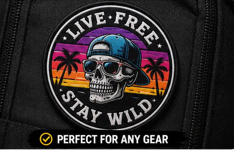 Custom Sublimation Print Patches | Full Color Logo, Hat, Jacket, Bag Patch image 2
