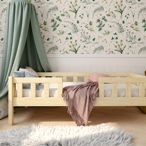 Montessori Bett ,Hausbett,  Lit cabane, Kinderbett, House bed,Toddler bed, Hausbett Kind, Lit montessori, Lit enfant,Letto Montessori,Natur