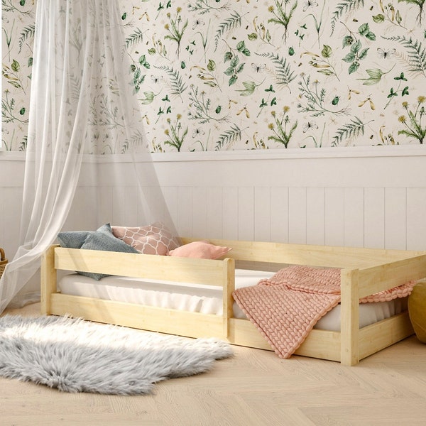 Kinderbett , Montessori Bett, Lit cabane,House bed,Toddler bed, Hausbett Kind, Lit montessori, Lit enfant,Letto Montessori,Natur