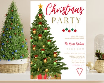 Christmas Party Invitation, Christmas Party Invite, Christmas Party Printable, Holiday Party Invitation, Christmas Invitation Download