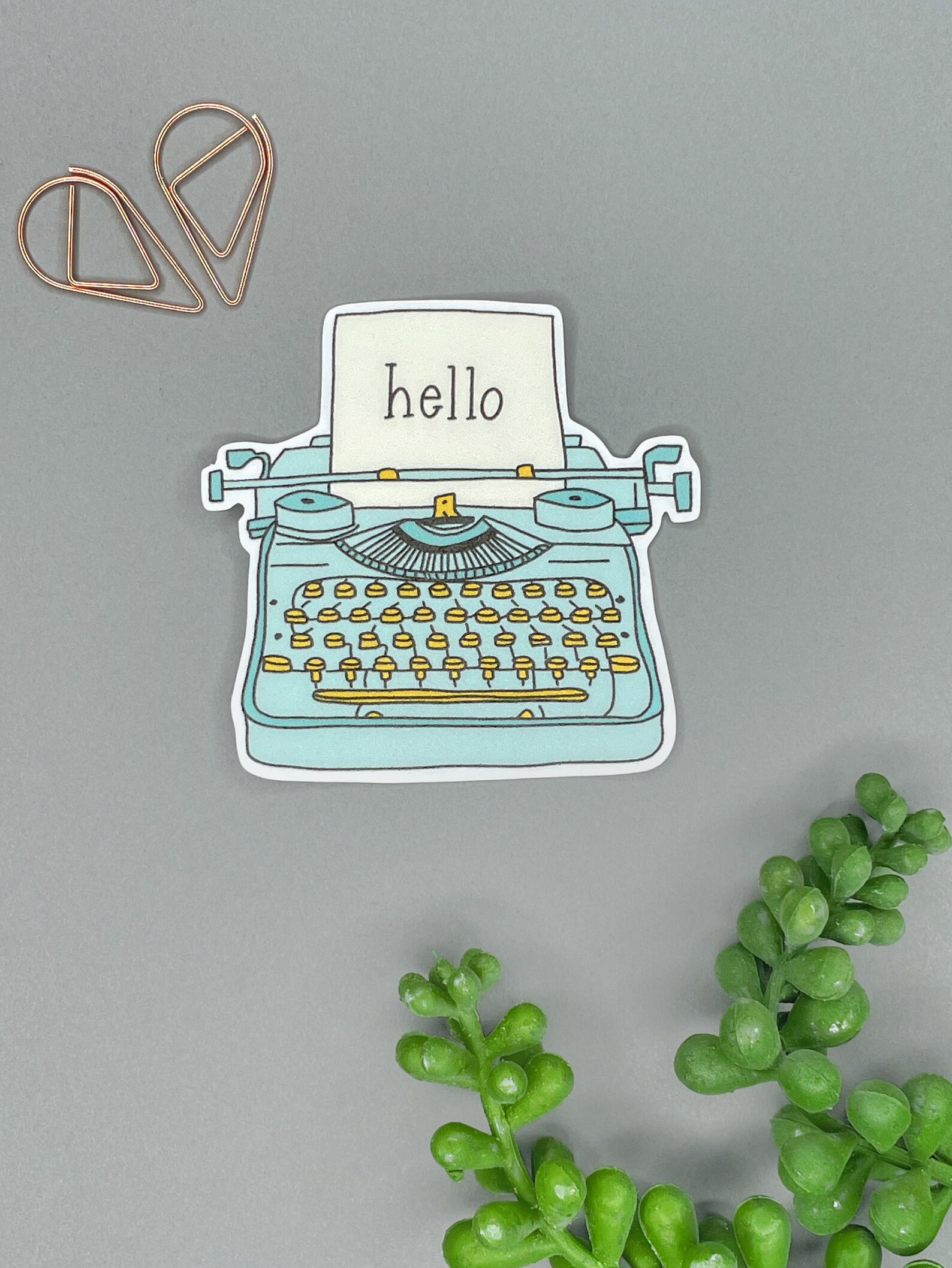 Typewriter Sticker Cute Aesthetic Sticker Journaling - Etsy