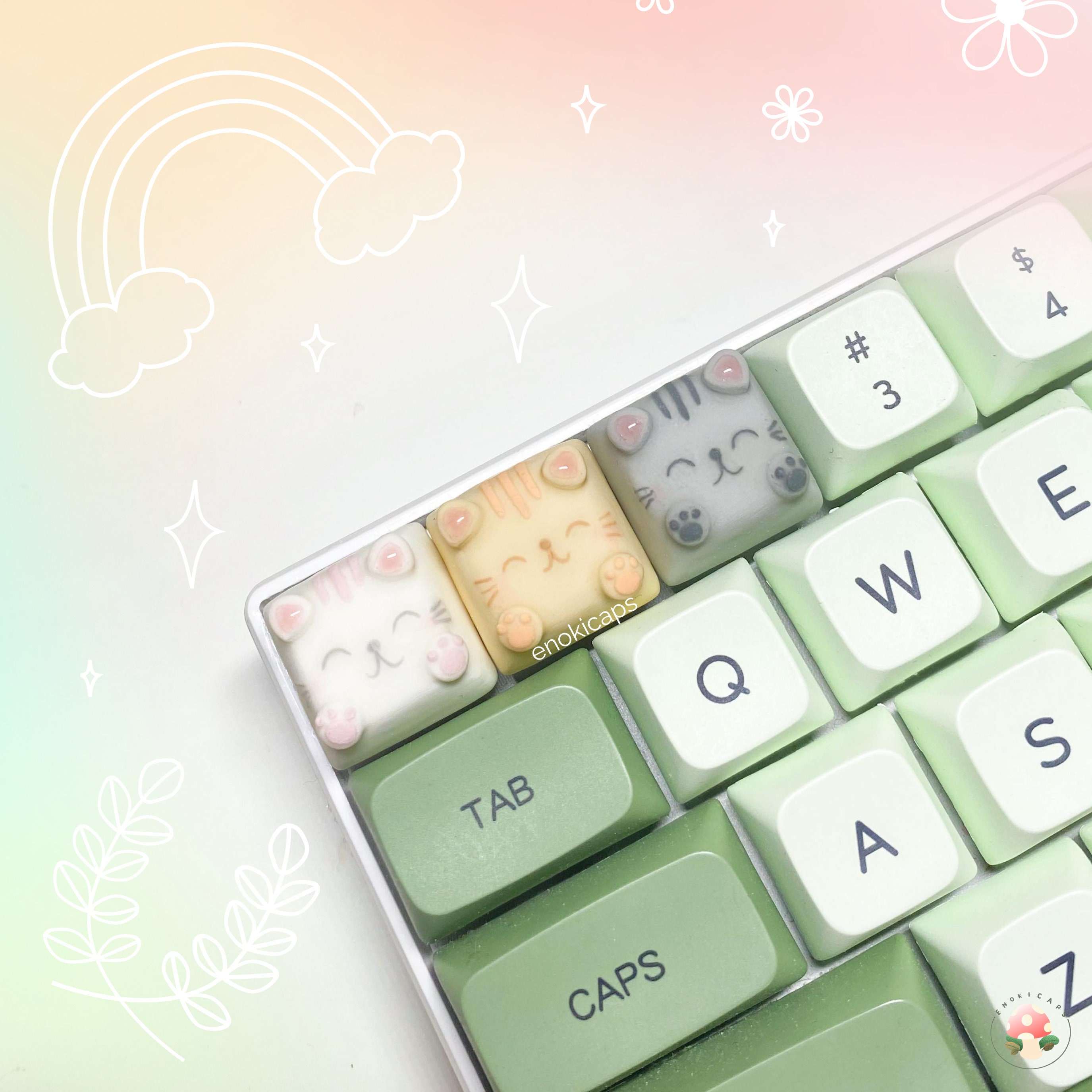 Cute Chiko chicken to light up your keyboard >o< Anyone like these little  pastel keycaps? 🙋‍♀️ : r/MechanicalKeyboards