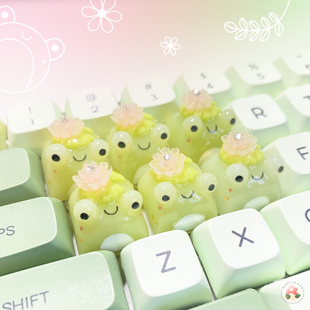 Frog Keycap With Lilypad Artisan Keycap Etsy