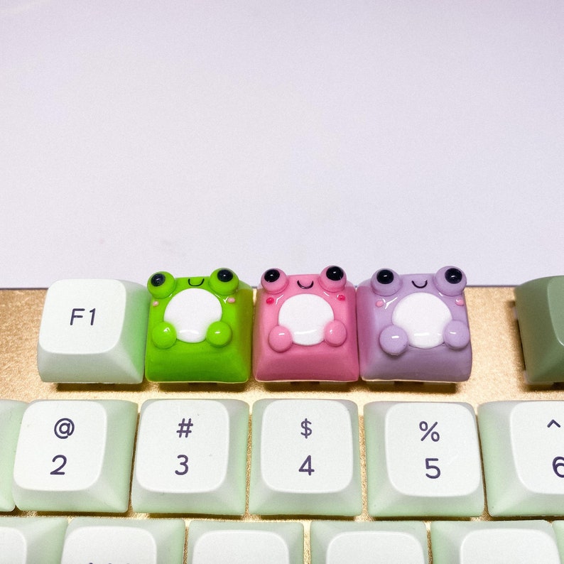 Frog Keycap Artisan Kawaii Keycap Cute Keycap Etsy Canada