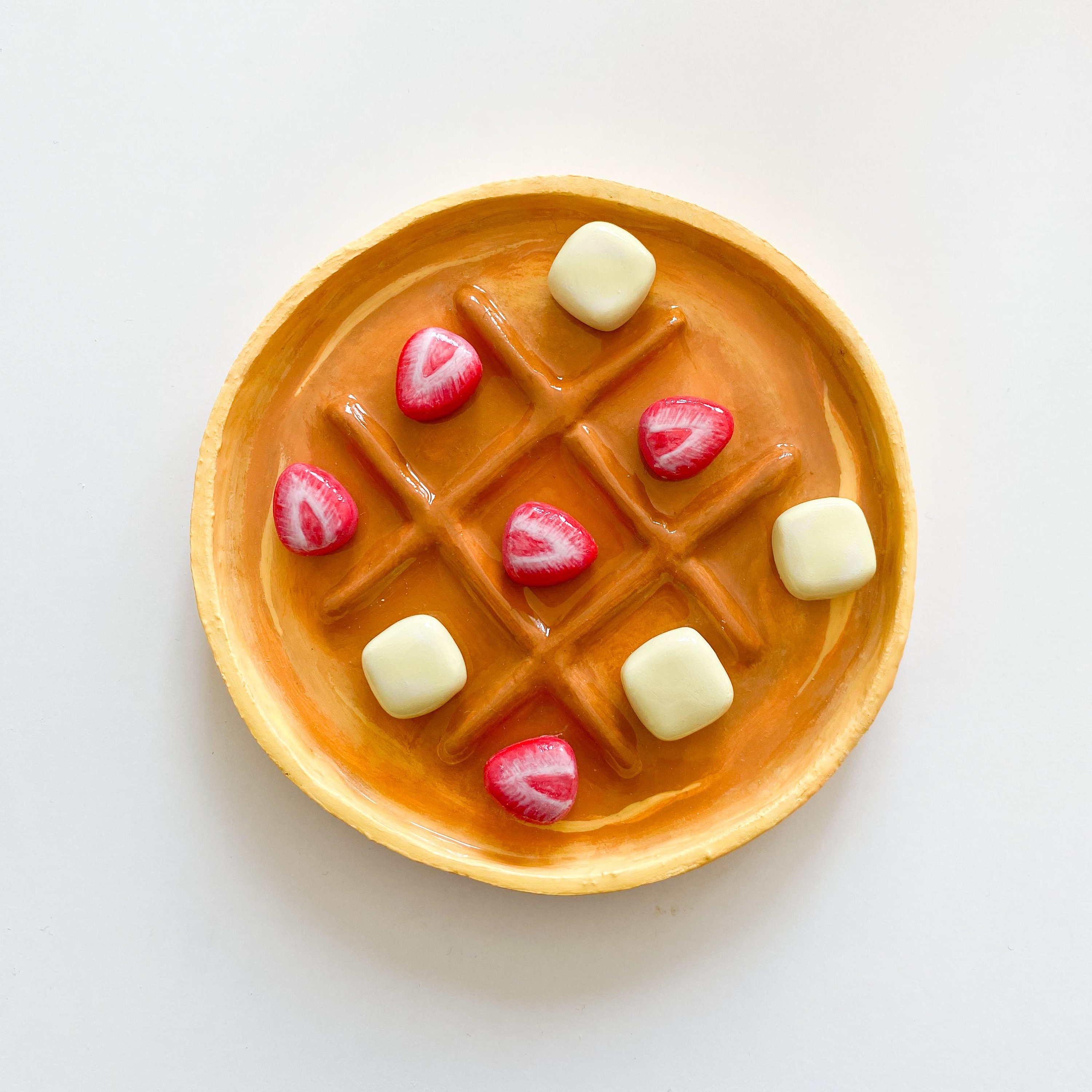 Pancake Waffle Tic Tac Toe Board | Clay Tic Tac Toe Game