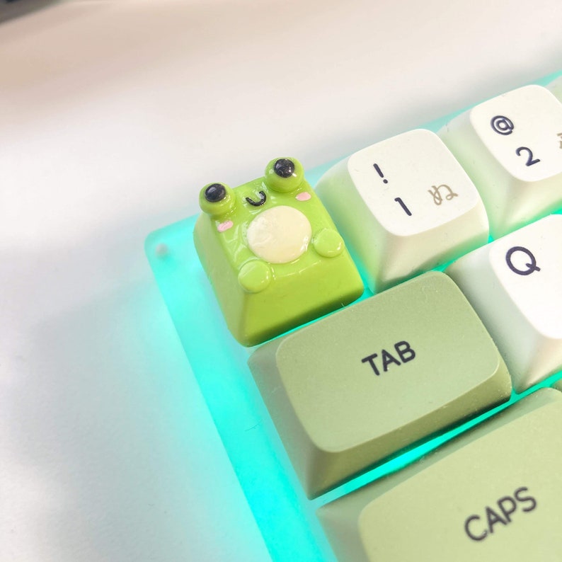 Frog KeyCap Artisan Kawaii Keycap Cute Keycap Etsy