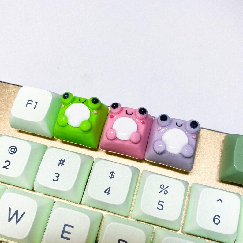 Frog Keycap Artisan Kawaii Keycap Cute Keycap Etsy Australia