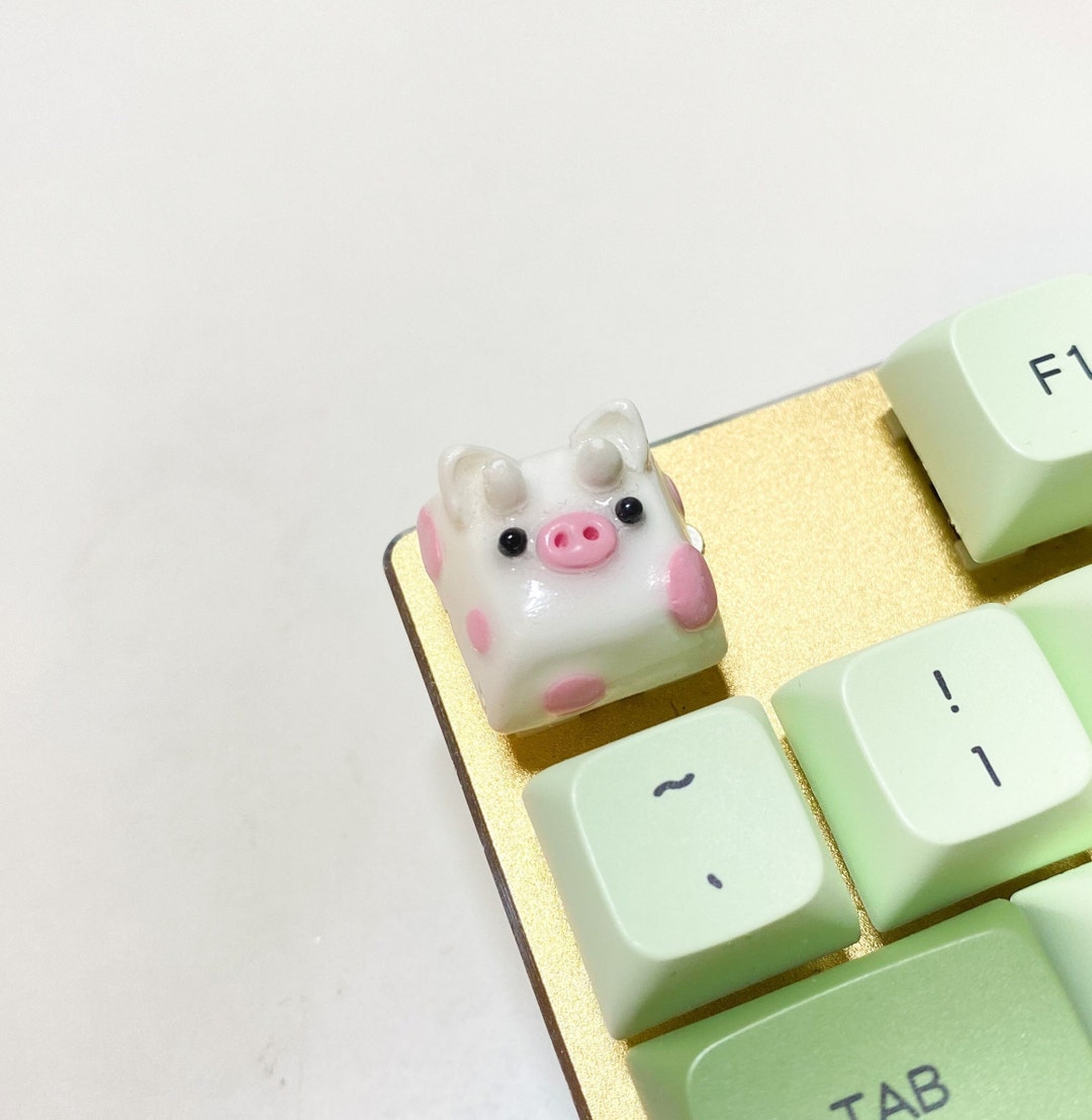 Strawberry Cow Keycap | Artisan Keycap | Cute Keycap - Etsy