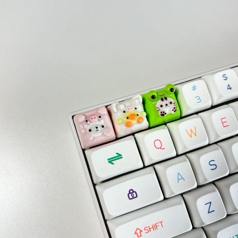 Keystroke Pigs Vector Animal Keycaps | Cow, Pig, Frog, Bear, Duck, Cat Keycaps | Artisan ...