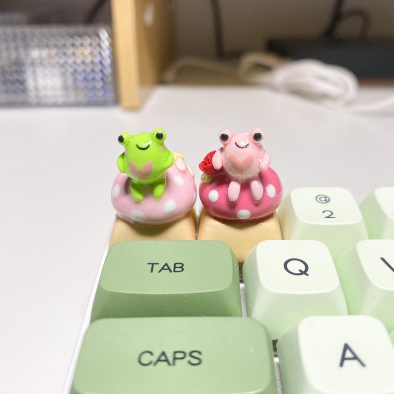 Frog and Mushroom Keycap Matching Keycaps Valentines Etsy