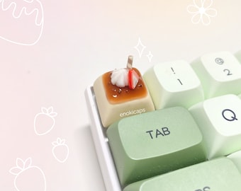 Pudding Flan Keycap | Artisan Keycap | Clay Keycap