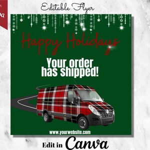Holiday flyer template Christmas your order has shipped flyer