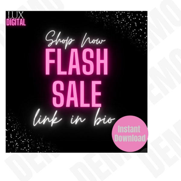 Flash sale Shop now sale flyer