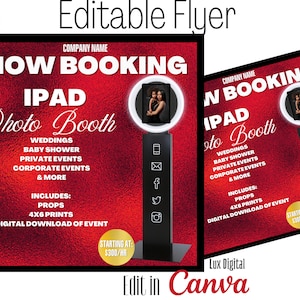 IPAD Photo Booth Flyer/ iPad booth flyer/