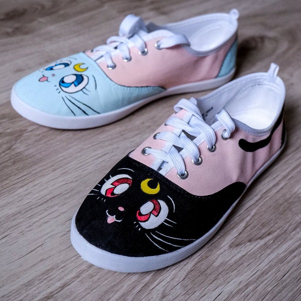 SAILOR CATS hand-painted shoes