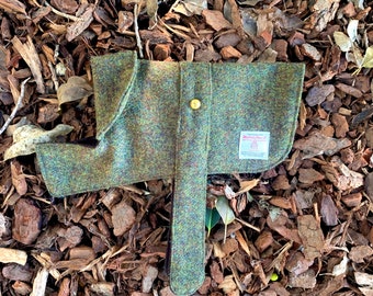 Luxury Harris Tweed Dog Coat | Moss Green