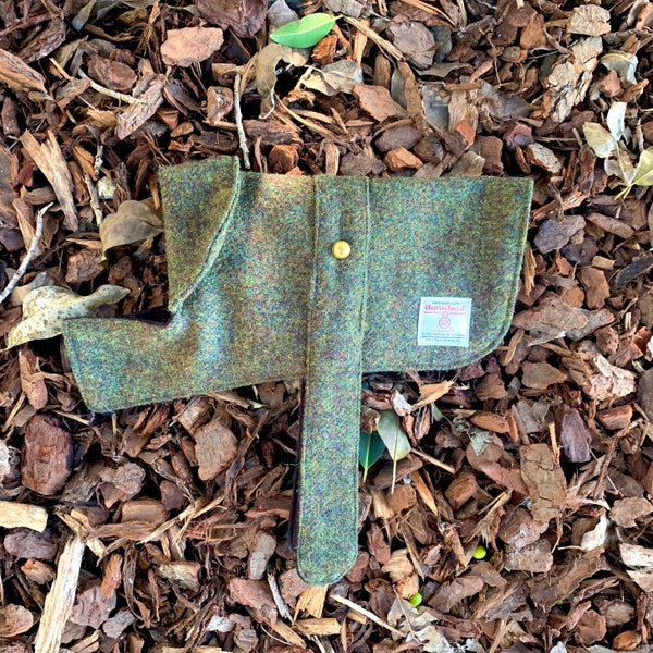 Luxury Harris Tweed Dog Coat | Moss Green