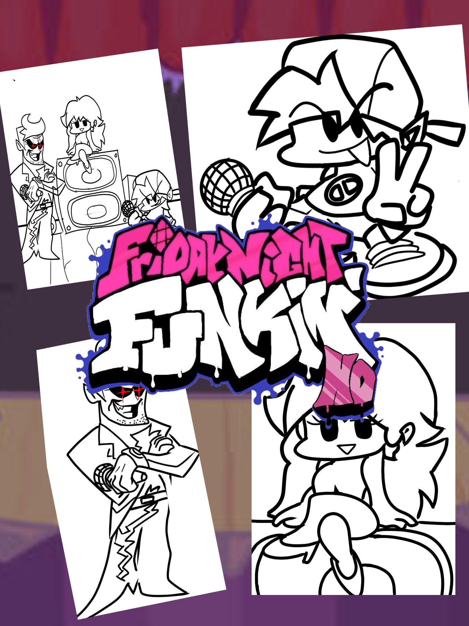 Friday Night Funkin Digital Printable Week One Package - Etsy