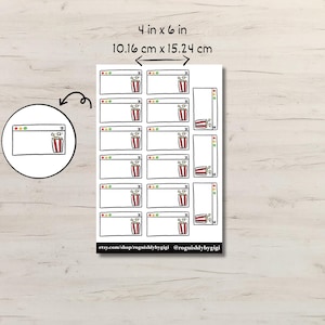 Currently Watching Planner Sticker Sheet, Bullet Journal, Scrapbook,