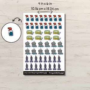 Stickervel klusjesplanner, Bullet Journal, scrapbooking, schoonmaken