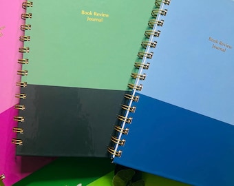 Handgemachtes Buch-Rezensions-Tagebuch: Lese-Tagebuch, Book Challenges, Sticker