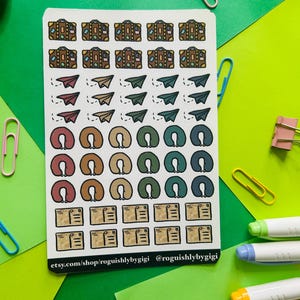 Reise Planer Sticker Bogen, Bullet Journal, Scrapbooking