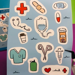On Call Sticker Sheet, Nurse Stickers, Planner Stickers, Medical Stickers