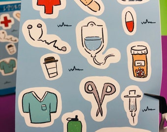 On Call Sticker Sheet, Nurse Stickers, Planner Stickers, Medical Stickers