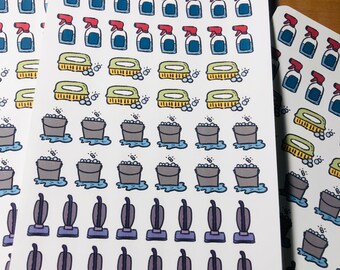 Stickervel klusjesplanner, Bullet Journal, scrapbooking, schoonmaken