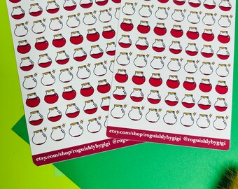 Period Tracking Planner Sticker, Menstruation, Zyklus, Ovulation, Gesundheit, Bujo, Scrapbook