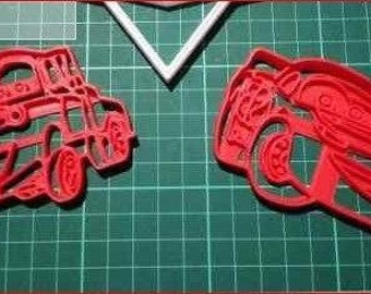 Cars Cookie Cutter 6/pk 3D Printing File/STL