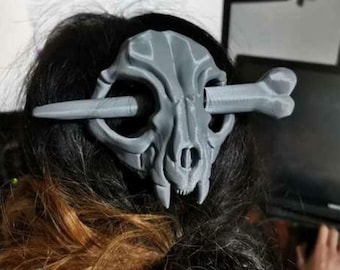 Cat Skull Hair Pin 3D Printer Filer/STL