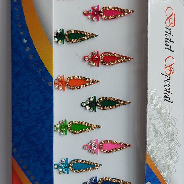 Indian Bridal Jewellery Multi Colours Bindi Festival forehead ,Body ,Face Sticker (Buy any Design and 3 Get One Free )