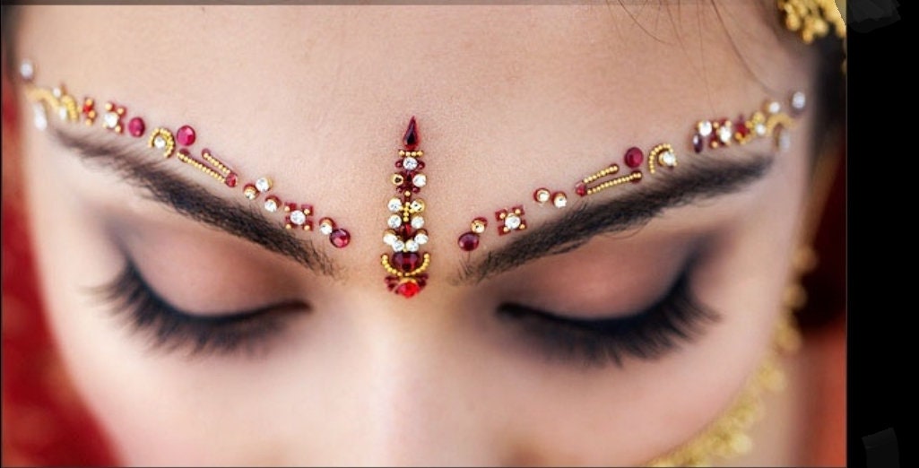 Bridal Bindi Diamante - Festival Party forehead Indian Jewellery Tattoo Sticker