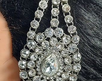 Indian Bridal Jewellery Hair Jhumar .Joomar  Accessory ,Math Mang Tika for All Function Bollywood Fashion