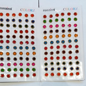 Bindi  indian Bridal Jewellery Multicolours Festival forehead  Bridal Jewellery Temporary Body  Nail   Face Sticker Indian Bollywood Fashion